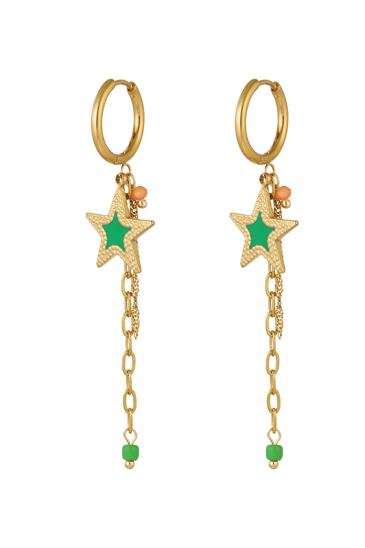 Green Star earrings