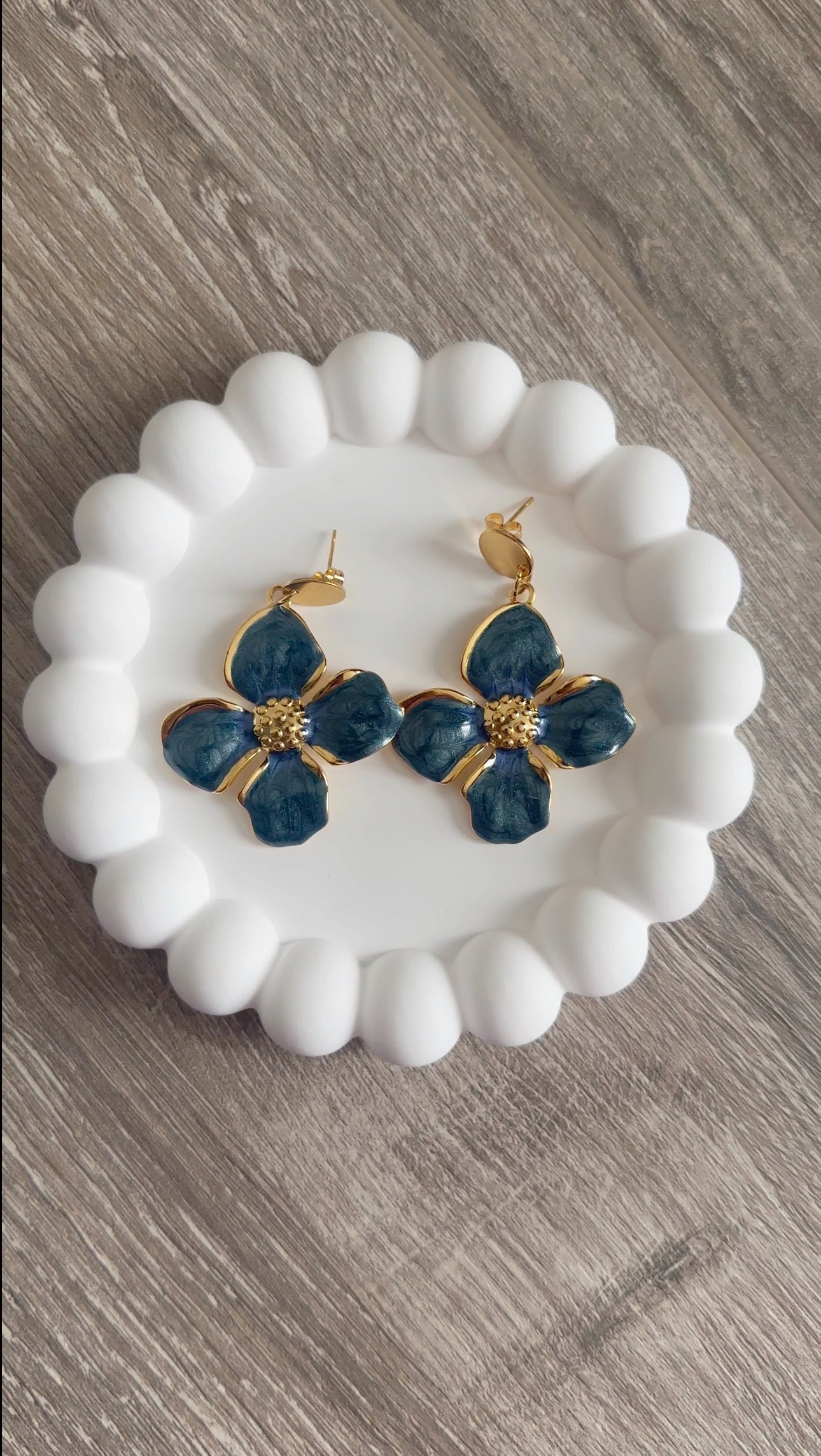 Blue Flower Earrings