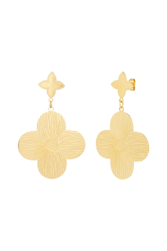 Oorbellen Clover - Goud