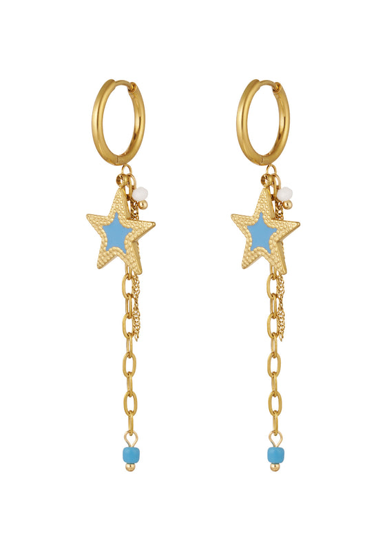 Blue Star Earrings