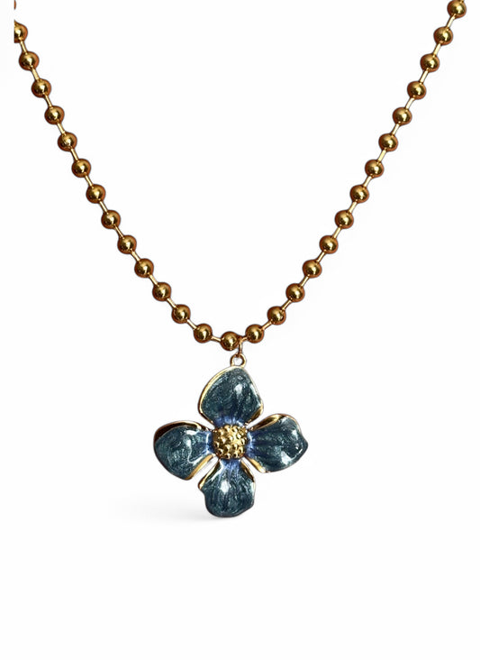 Blue Flower necklace