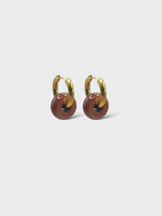 Gold Sand Earrings